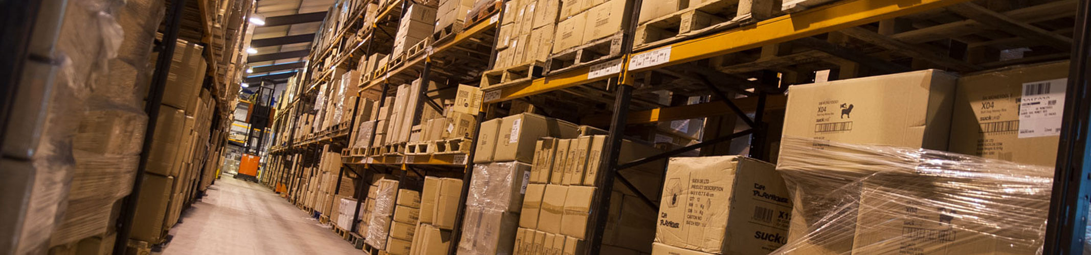 trade counter distribution warehouse aisle